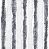 Insect Curtain Grey and White 56x185 cm Chenille - Rear View