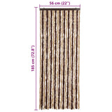 Insect Curtain Beige and Light Brown 56x185 cm Chenille