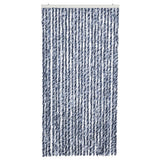 Insect Curtain Blue, White and Silver 100x220 cm Chenille