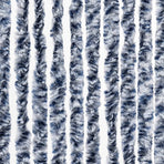 Insect Curtain Blue, White and Silver 100x220 cm Chenille