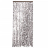 Insect Curtain Brown and Beige 90x220 cm Chenille - Side View