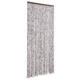 Insect Curtain Brown and Beige 100x220 cm Chenille - Front View