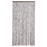 Insect Curtain Brown and Beige 100x220 cm Chenille - Side View