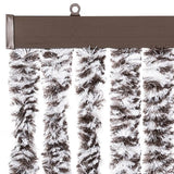 Insect Curtain Brown and Beige 100x220 cm Chenille - Top-Down View