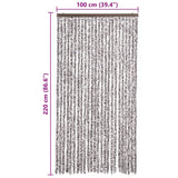 Insect Curtain Brown and Beige 100x220 cm Chenille