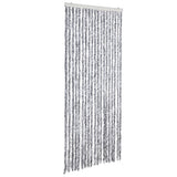 Insect Curtain White and Grey 56x185 cm Chenille - Front View
