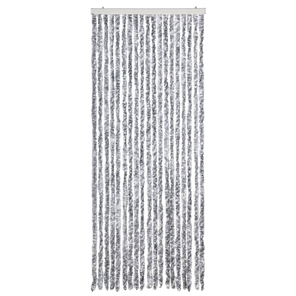 Insect Curtain White and Grey 56x185 cm Chenille