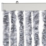 Insect Curtain White and Grey 56x185 cm Chenille - Top-Down View