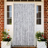 Insect Curtain White and Grey 100x220 cm Chenille