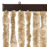 Insect Curtain Beige 56x185 cm Chenille - Top-Down View