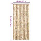 Insect Curtain Beige 90x220 cm Chenille - Close-Up Angle