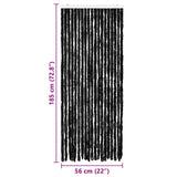 Insect Curtain Anthracite 56x185 cm Chenille - Close-Up Angle