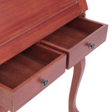 Secretary Desk Brown 78x42x103 cm Solid Mahogany Wood - Rear View
