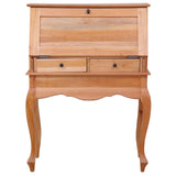 Secretary Desk 78x42x103 cm Solid Mahogany Wood - Side View