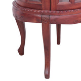 Vitrine Cabinet Brown 50x50x76 cm Solid Mahogany Wood - Close-Up Angle