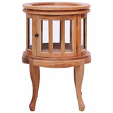 Vitrine Cabinet Natural 50x50x76 cm Solid Mahogany Wood - Front View