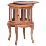 Vitrine Cabinet Natural 50x50x76 cm Solid Mahogany Wood - Side View