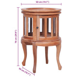 Vitrine Cabinet Natural 50x50x76 cm Solid Mahogany Wood - Extra Image