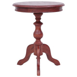 Side Table Brown 50x50x65 cm Solid Mahogany Wood - Front View
