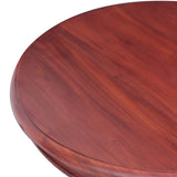 Side Table Brown 50x50x65 cm Solid Mahogany Wood - Side View