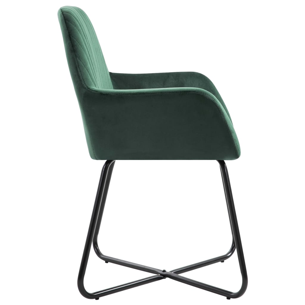 Dining Chairs 2 pcs Green Velvet