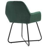 Dining Chairs 2 pcs Green Velvet - 45-Degree Angle