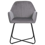 Dining Chairs 2 pcs Grey Velvet