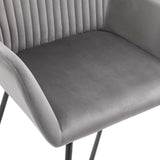 Dining Chairs 2 pcs Grey Velvet