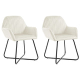 Dining Chairs 2 pcs Cream Velvet