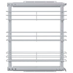 3-Tier Pull-out Kitchen Wire Basket Silver 47x15.5x55.5 cm