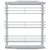 3-Tier Pull-out Kitchen Wire Basket Silver 47x15.5x55.5 cm - Top-Down View