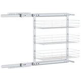 3-Tier Pull-out Kitchen Wire Basket Silver 47x25x56 cm