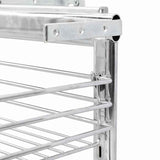 3-Tier Pull-out Kitchen Wire Basket Silver 47x25x56 cm - Extra Image
