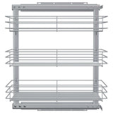 3-Tier Pull-out Kitchen Wire Basket Silver 47x35x56 cm