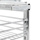3-Tier Pull-out Kitchen Wire Basket Silver 47x35x56 cm - Extra Image