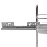 2-Tier Pull-out Kitchen Wire Basket Silver 47x15x54.5 cm - 45-Degree Angle