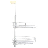 2-Tier Kitchen Wire Basket Silver 180 Degree 75x38x80 cm - Rear View