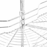 2-Tier Kitchen Wire Basket Silver 180 Degree 75x38x80 cm - Low Angle
