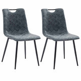 Dining Chairs 2 pcs Black Faux Leather