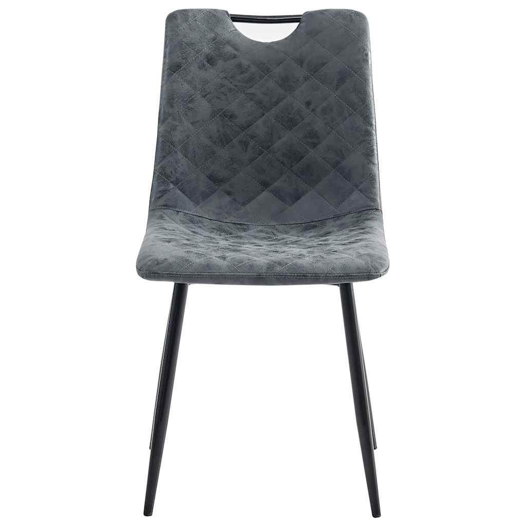 Dining Chairs 2 pcs Black Faux Leather