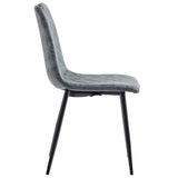 Dining Chairs 2 pcs Black Faux Leather