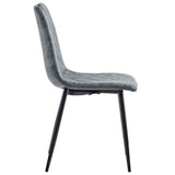 Dining Chairs 4 pcs Black Faux Leather