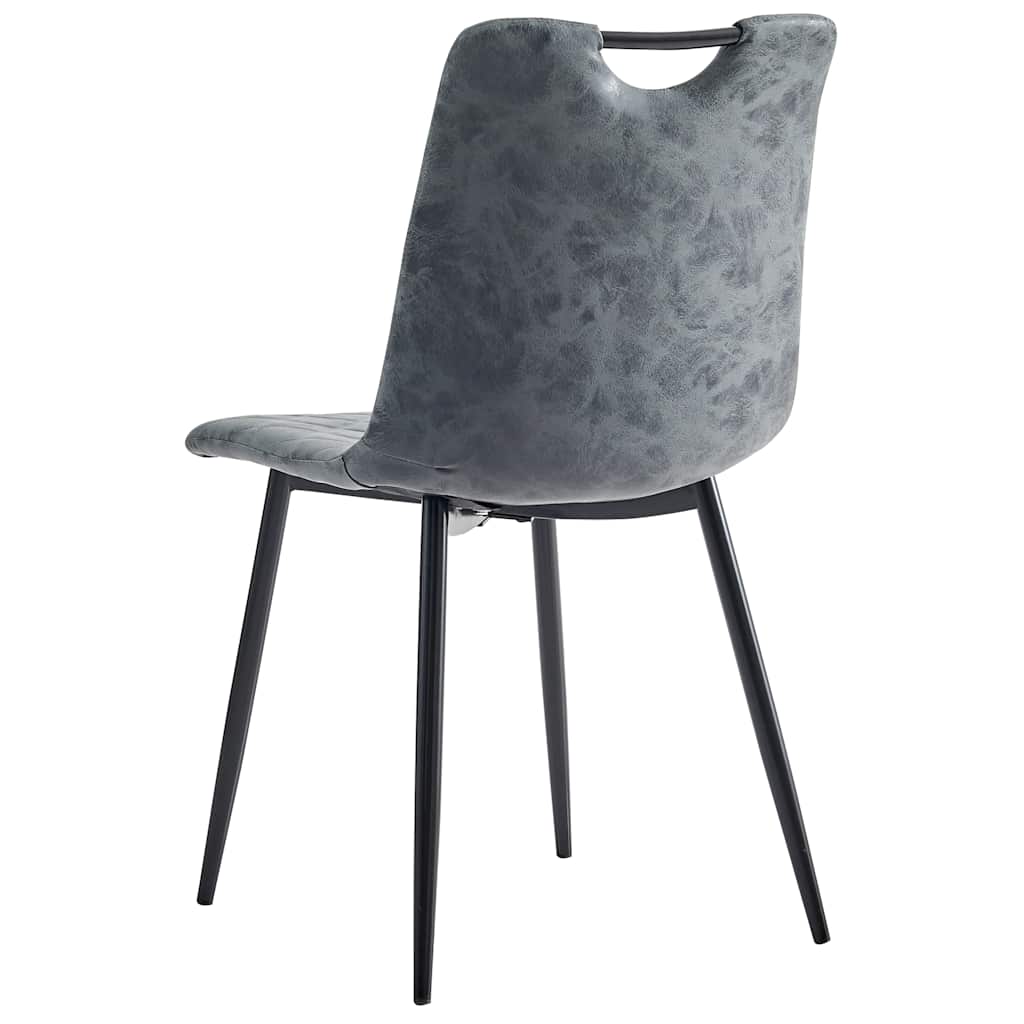 Dining Chairs 4 pcs Black Faux Leather