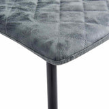 Dining Chairs 4 pcs Black Faux Leather - Close-Up Angle