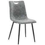 Dining Chairs 4 pcs Dark Grey Faux Leather