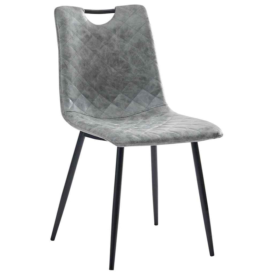 Dining Chairs 4 pcs Dark Grey Faux Leather