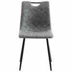 Dining Chairs 4 pcs Dark Grey Faux Leather