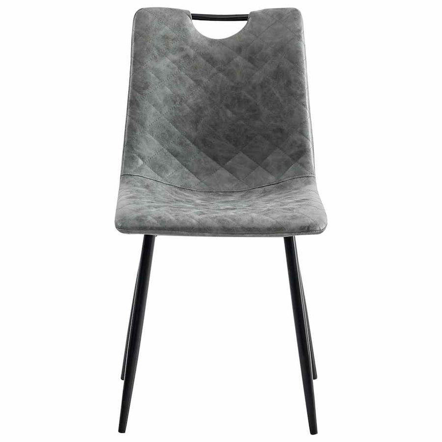 Dining Chairs 4 pcs Dark Grey Faux Leather
