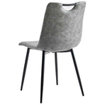 Dining Chairs 4 pcs Dark Grey Faux Leather