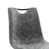 Dining Chairs 4 pcs Dark Grey Faux Leather